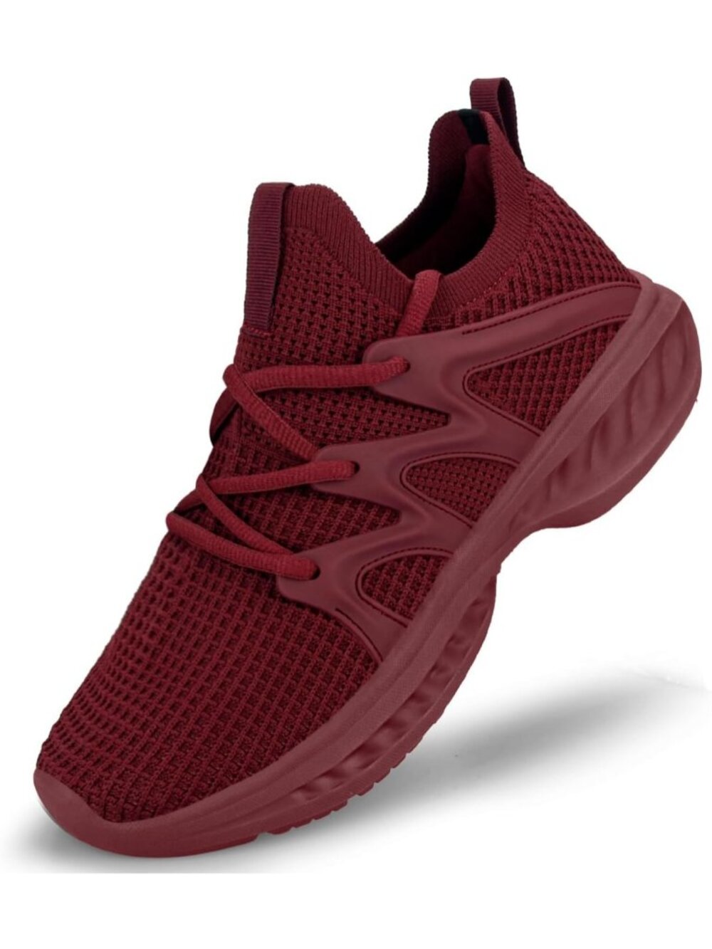 Women's Agate Red Lightweight Non Slip Workout Breathable Mesh Walking Sneaker